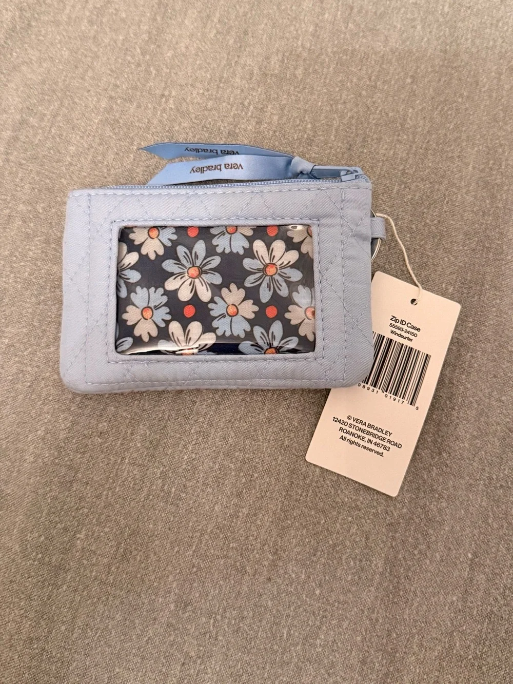 Vera Bradley Pale Blue Floral ID Card Holder